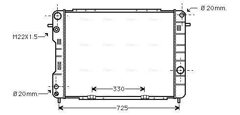 Radiator, engine cooling (OL2246)