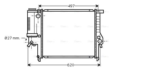 Radiator, engine cooling (BW2139)
