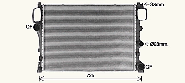 Radiator, engine cooling (MS2776)