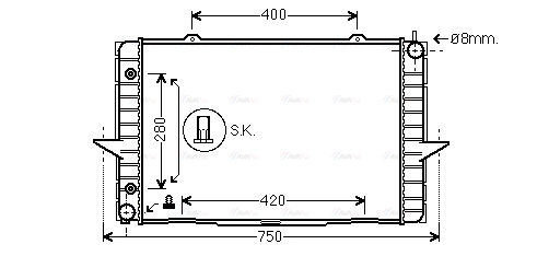 Radiator, engine cooling (VO2118)