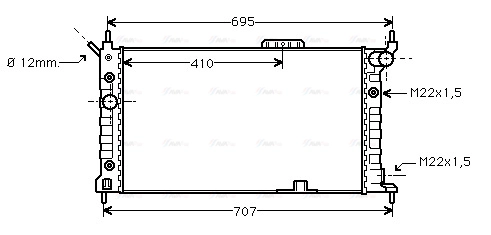 Radiator, engine cooling (OLA2169)