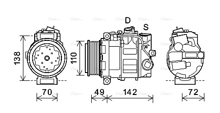 Compressor, air conditioning (MSK644)