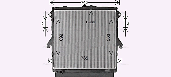 Radiator, engine cooling (FD2660)