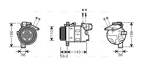 Compressor, air conditioning (BWAK321)