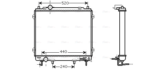 Radiator, engine cooling (HY2146)