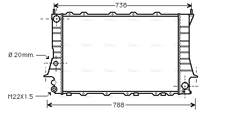 Radiator, engine cooling (AIA2081)