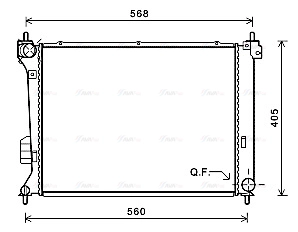 Radiator, engine cooling (HY2309)