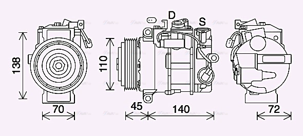 Compressor, air conditioning (MSK705)