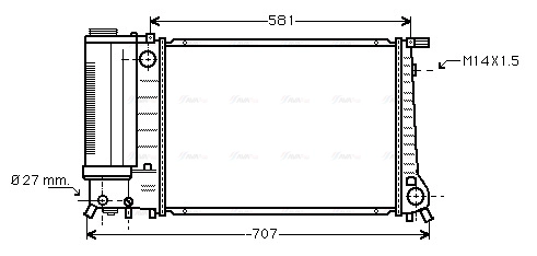 Radiator, engine cooling (BW2090)