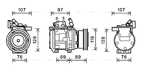 Compressor, air conditioning (KAK177)