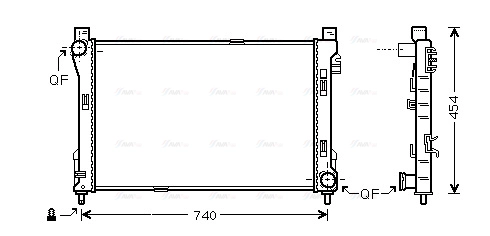 Radiator, engine cooling (MS2288)