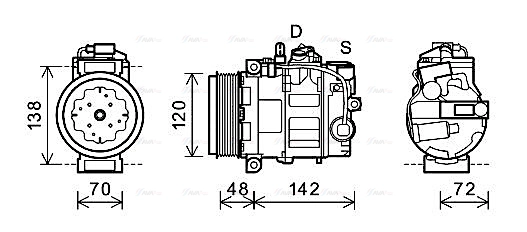 Compressor, air conditioning (PRAK064)