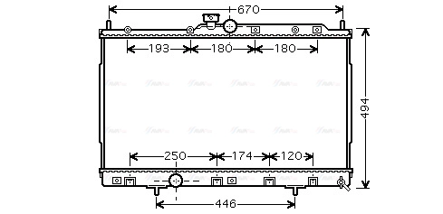 Radiator, engine cooling (MT2184)