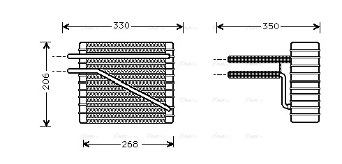 Evaporator, air conditioning (FDV269)