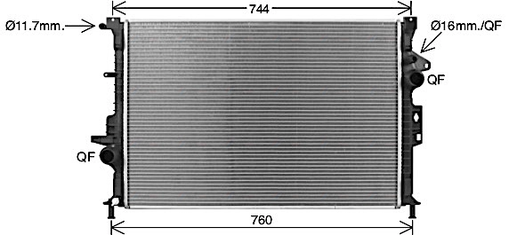 Radiator, engine cooling (FD2676)
