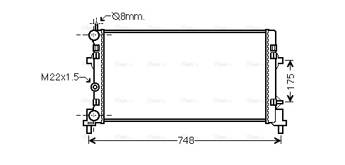 Radiator, engine cooling (STA2041)
