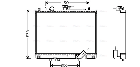 Radiator, engine cooling (MTA2162)