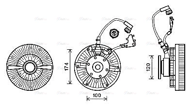 Clutch, radiator fan (MEC260)