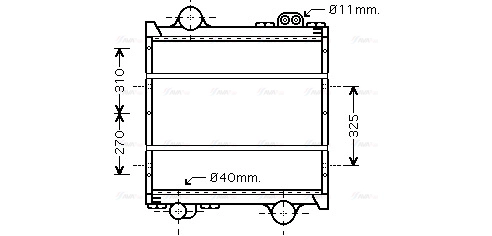 Radiator, engine cooling (RE2040)