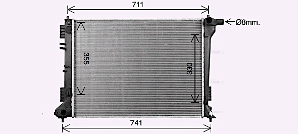 Radiator, engine cooling (KA2334)