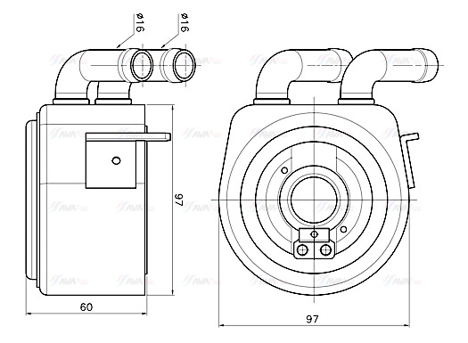 Oil Cooler, engine oil (FD3700)