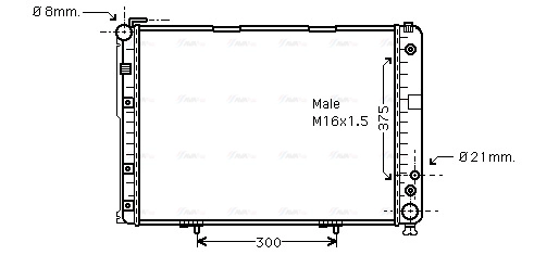 Radiator, engine cooling (MS2177)
