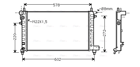 Radiator, engine cooling (PE2149)