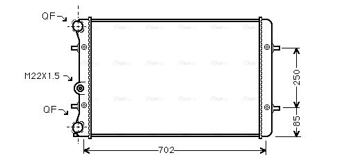 Radiator, engine cooling (AI2129)
