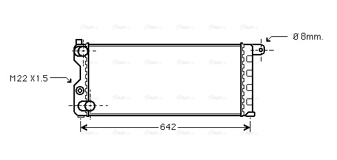 Radiator, engine cooling (FTA2074)