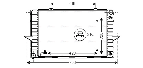 Radiator, engine cooling (VO2092)