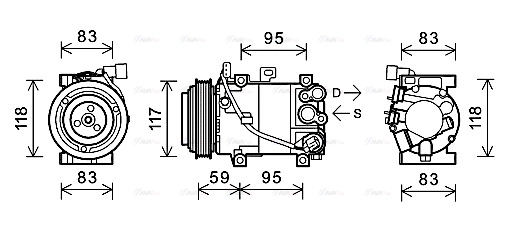 Compressor, air conditioning (KAK193)