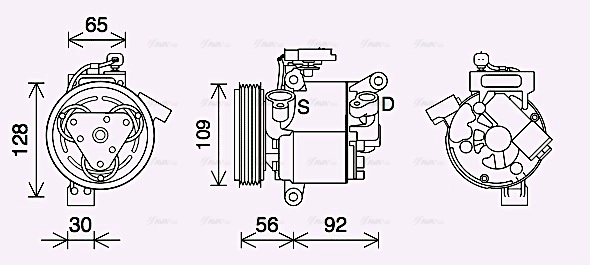 Compressor, air conditioning (PEK410)