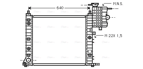 Radiator, engine cooling (MSA2216)