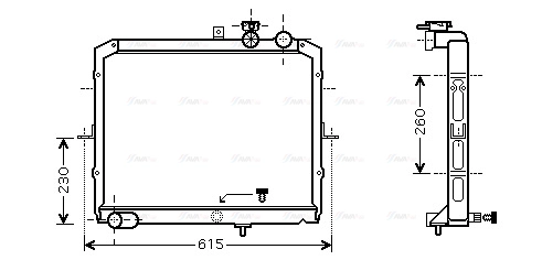 Radiator, engine cooling (KAA2033)