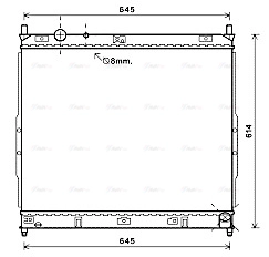 Radiator, engine cooling (DW2122)