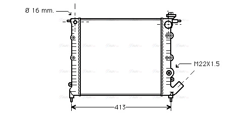 Radiator, engine cooling (RT2120)