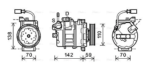 Compressor, air conditioning (AIK340)