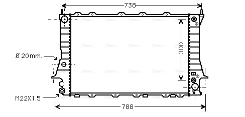 Radiator, engine cooling (AIA2082)