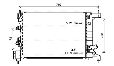 Radiator, engine cooling (CTA2047)