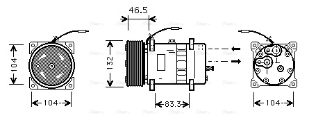 Compressor, air conditioning (VLAK037)