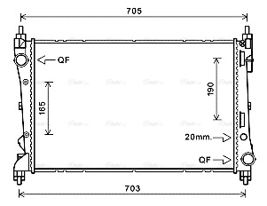 Radiator, engine cooling (FTA2449)