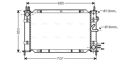 Radiator, engine cooling (FDM388)