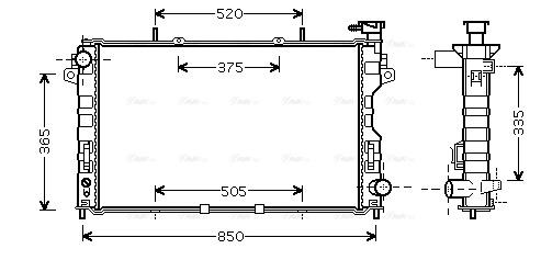 Radiator, engine cooling (CRA2081)
