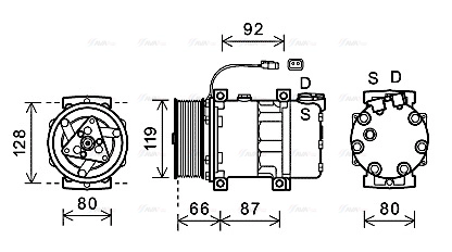 Compressor, air conditioning (SCAK040)