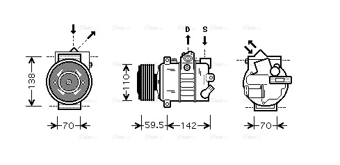Compressor, air conditioning (VNAK220)