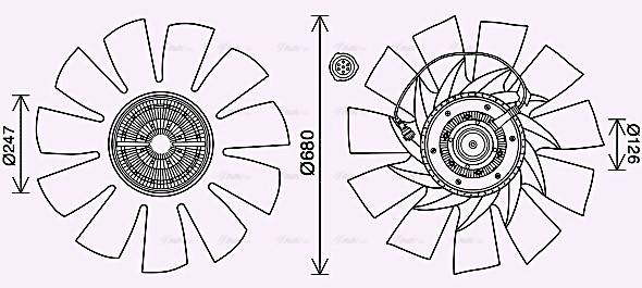 Clutch, radiator fan (VLF088)
