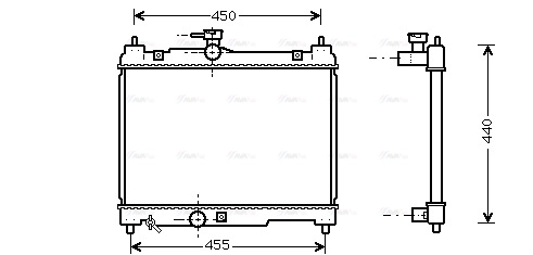 Radiator, engine cooling (TOA2251)