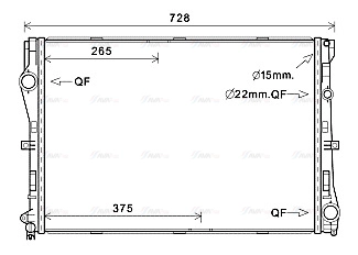 Radiator, engine cooling (MS2679)