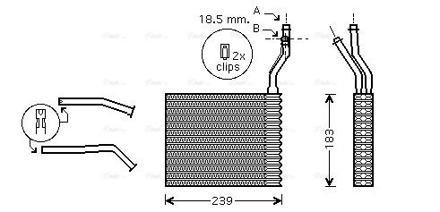 Heat Exchanger, interior heating (FDA6364)