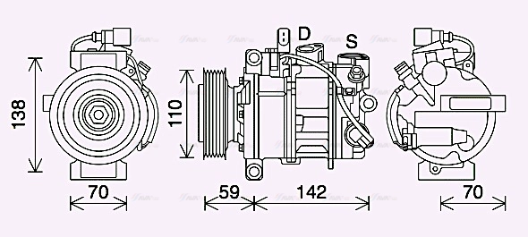 Compressor, air conditioning (AIK410)